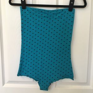 American Apparel Strapless Polka Dot Bodysuit